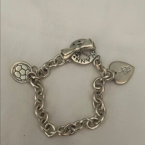 Lucy Anne bow toggle charm bracelet